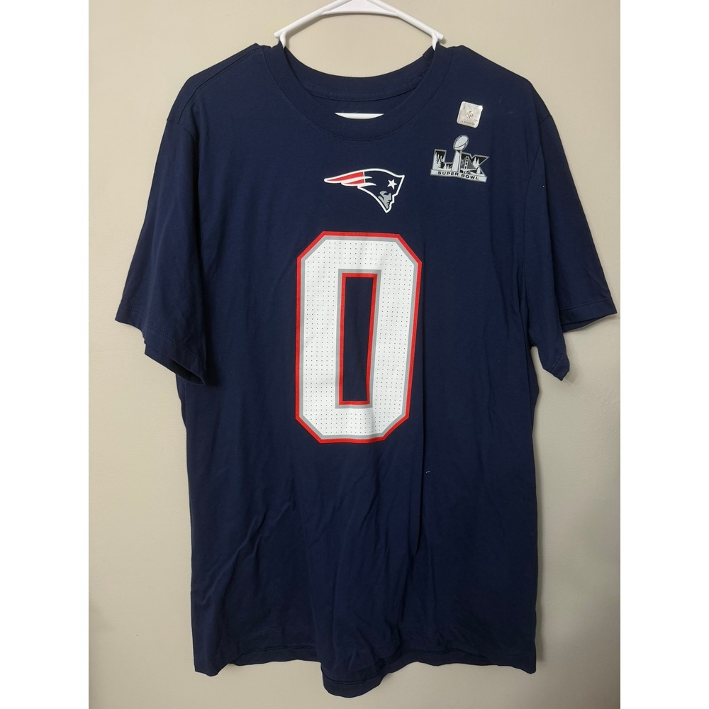 Nike T-Shirt Mens XL Navy Patriots Gonzalez #0 Super Bowl LIII NWT